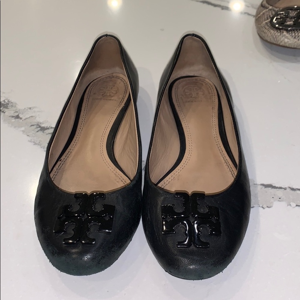 Black tory burch flats